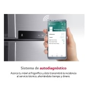 LG Frigorífico Combi 2m, Clasificación C, capacidad de 419l, Inox antihuellas, Serie 600, GBB62PZGCC1