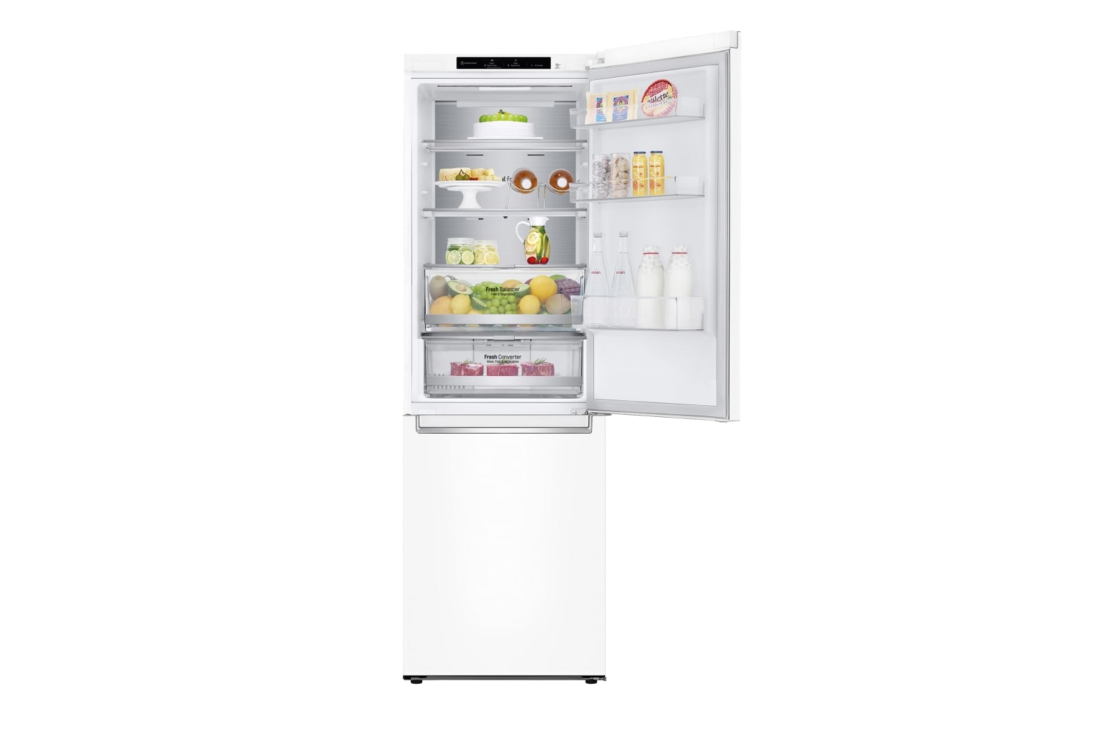 LG Frigorífico Combi 1,86m, Clasificación C , capacidad de 374l, Blanco, serie 700, GBB71SWVCN1