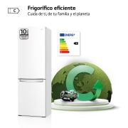 LG Frigorífico Combi 1,86m, Clasificación C , capacidad de 374l, Blanco, serie 700, GBB71SWVCN1