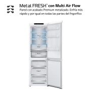 LG Frigorífico Combi 1,86m, Clasificación C , capacidad de 374l, Blanco, serie 700, GBB71SWVCN1