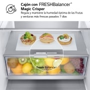 LG Frigorífico Combi 1,86m, Clasificación C , capacidad de 374l, Blanco, serie 700, GBB71SWVCN1