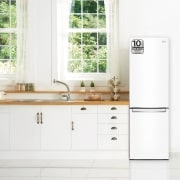 LG Frigorífico Combi 1,86m, Clasificación C , capacidad de 374l, Blanco, serie 700, GBB71SWVCN1