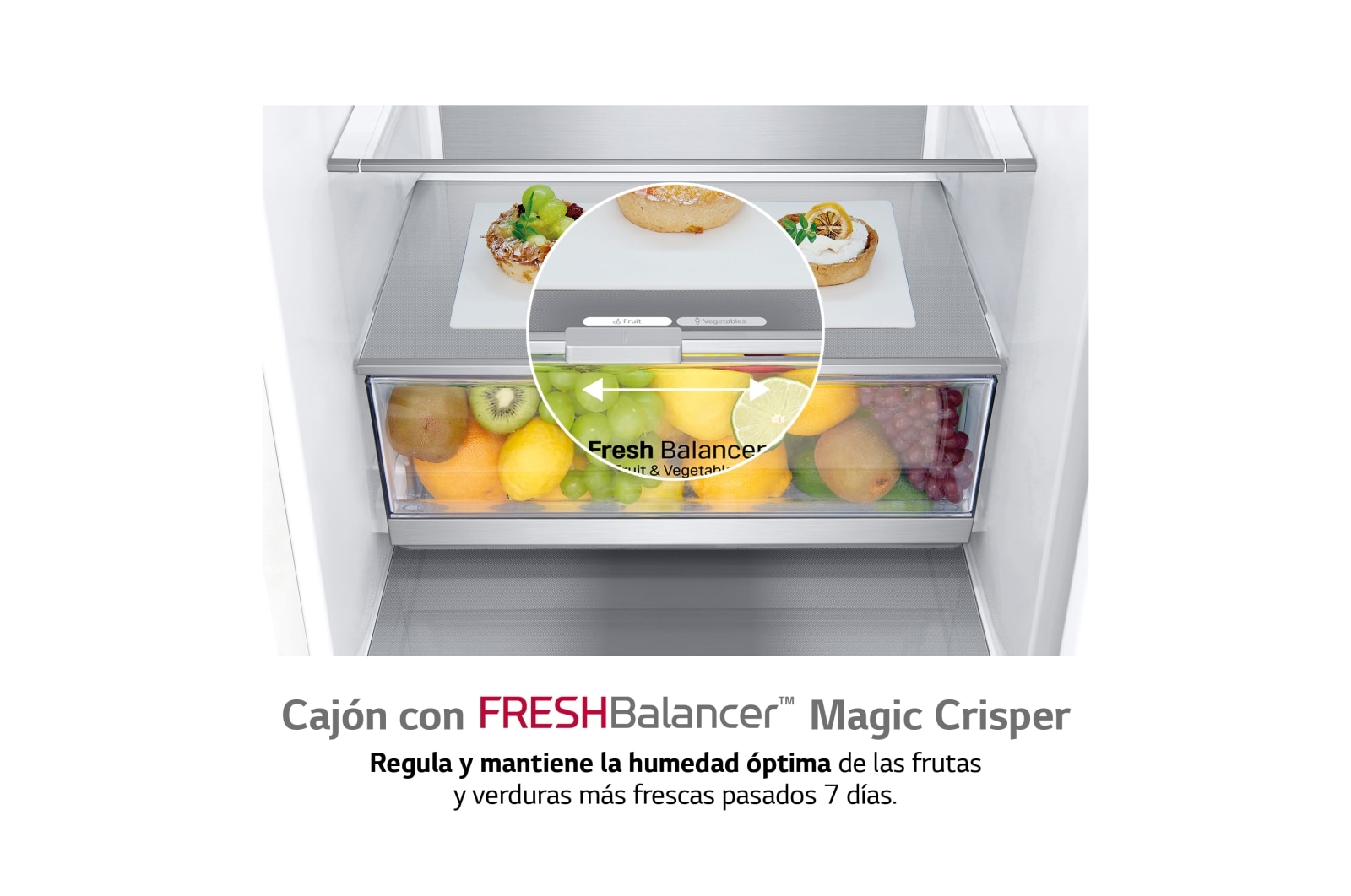 LG Frigorífico Combi 2m, Clasificación C, capacidad de 419l, blanco, serie 700, GBB72SWUCN1