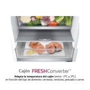 LG Frigorífico Combi 2m, Clasificación C, capacidad de 419l, blanco, serie 700, GBB72SWUCN1