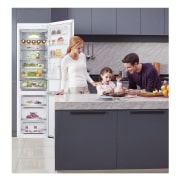 LG Frigorífico Combi 2m, Clasificación C, capacidad de 419l, blanco, serie 700, GBB72SWUCN1