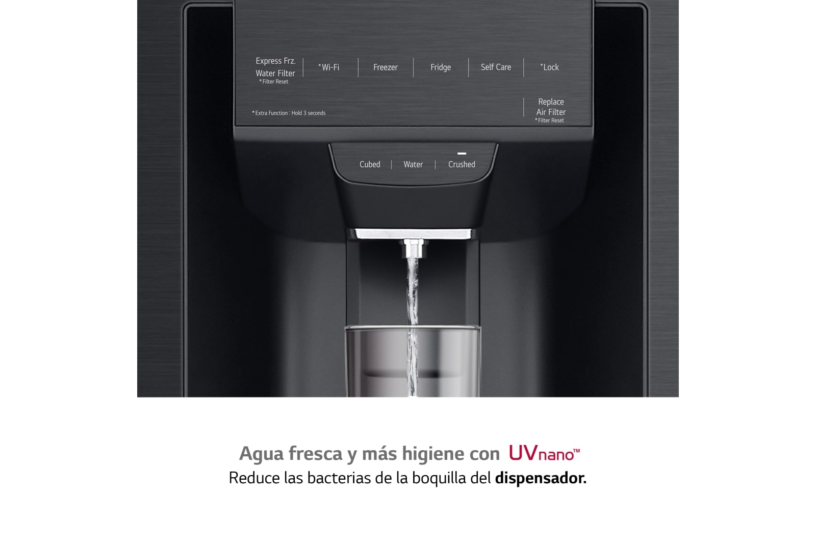 LG Frigorífico American Combi InstaView Door-in-Door?, Clasificación F, 705 L, Acero negro mate antihuellas, GMX945MC9F