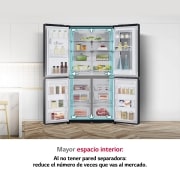 LG Frigorífico American Combi InstaView Door-in-Door?, Clasificación F, 705 L, Acero negro mate antihuellas, GMX945MC9F