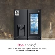 LG Frigorífico American Combi InstaView Door-in-Door?, Clasificación F, 705 L, Acero negro mate antihuellas, GMX945MC9F