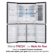 LG Frigorífico American Combi InstaView Door-in-Door?, Clasificación F, 705 L, Acero negro mate antihuellas, GMX945MC9F
