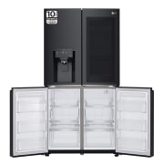 LG Frigorífico American Combi InstaView Door-in-Door?, Clasificación F, 705 L, Acero negro mate antihuellas, GMX945MC9F