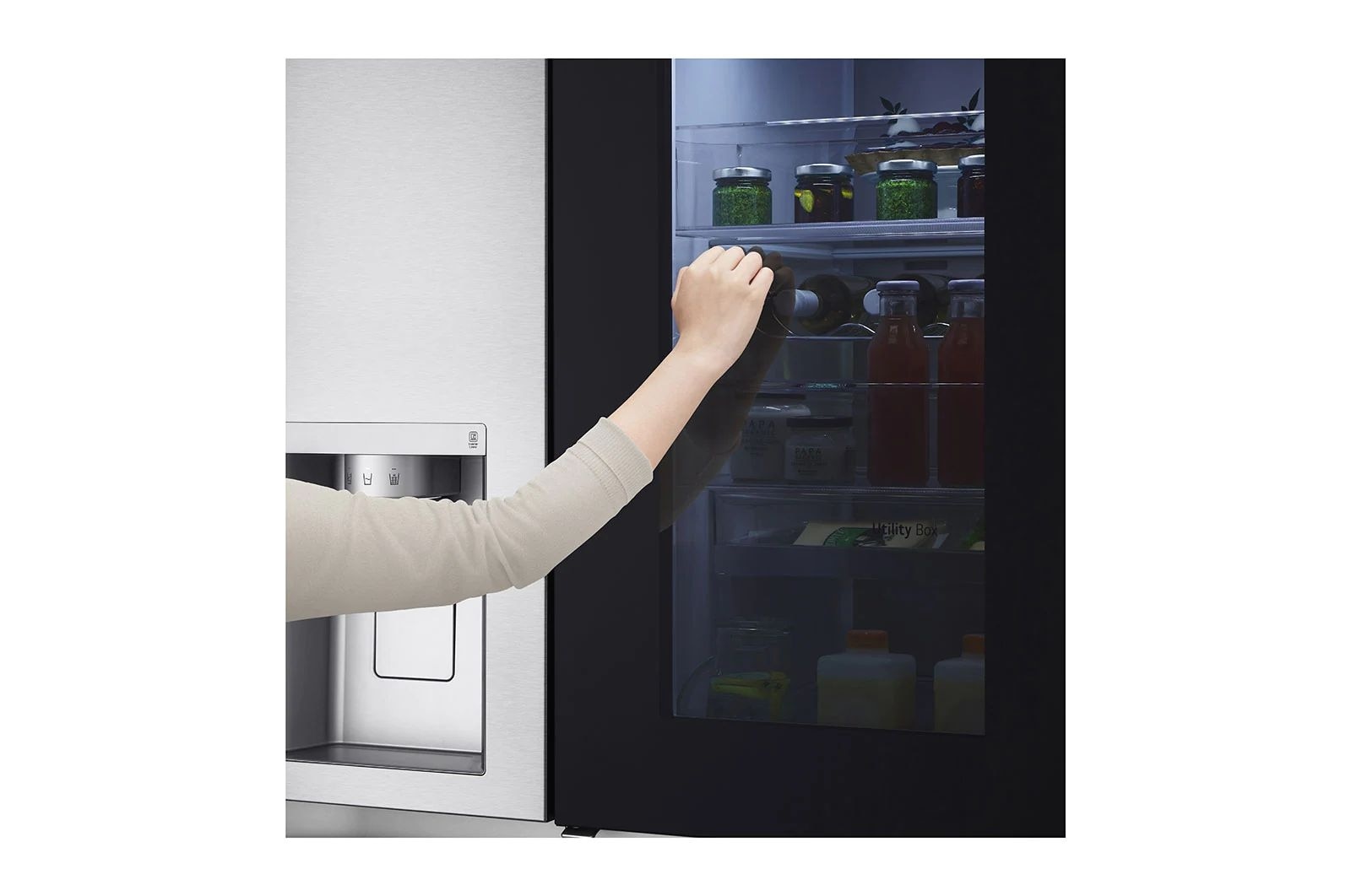 LG Frigorífico Americano Instaview? ThinQ?, 635L, Sin Toma de Agua - Acero, GSXV91BSAE