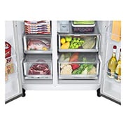 LG Frigorífico Americano Instaview? ThinQ?, 635L, Sin Toma de Agua - Acero, GSXV91BSAE