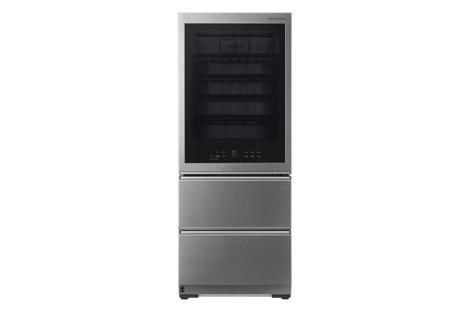 LG Vinoteca Gourmet SIGNATURE (1,79m, capacidad para 65 botellas, Acero Inoxidable Premium Texturizado), E, LSR200W