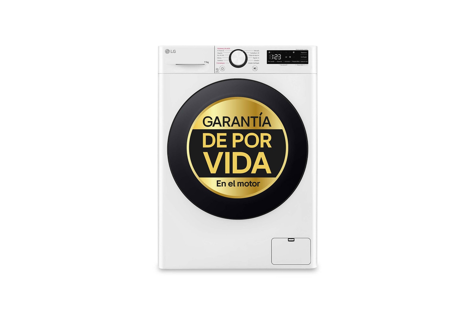 LG Lavadora inteligente AI Direct Drive. TurboWash 360o, Vapor,  11kg ,  1400rpm Un 10% más eficiente que A, Serie 600, F4WR6011AGW