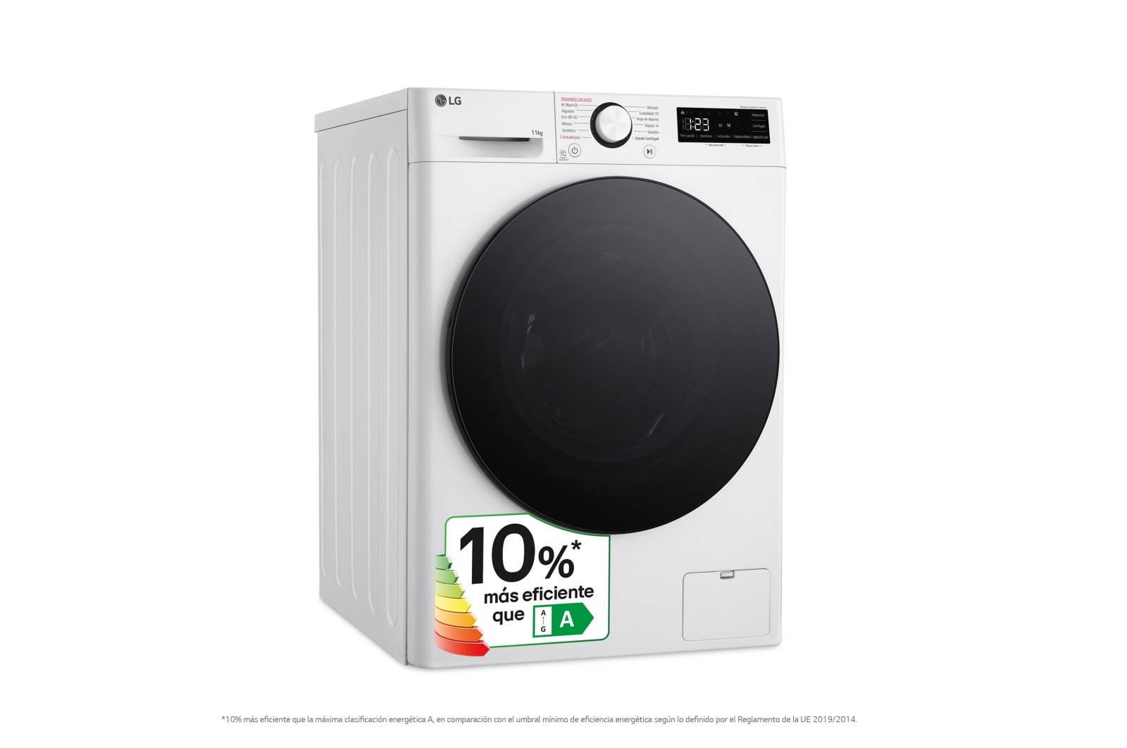 LG Lavadora inteligente AI Direct Drive. TurboWash 360o, Vapor,  11kg ,  1400rpm Un 10% más eficiente que A, Serie 600, F4WR6011AGW