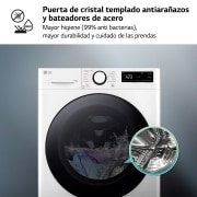 LG Lavadora inteligente AI Direct Drive. TurboWash 360o, Vapor,  11kg ,  1400rpm Un 10% más eficiente que A, Serie 600, F4WR6011AGW