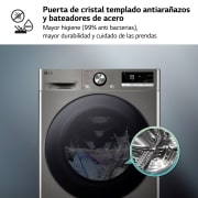 LG Lavadora inteligente AI Direct Drive. TurboWash 360o, Vapor+, 10kg , 1400rpm Un10% más eficiente que A, Serie 700, F4WR7010AGS