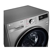 LG Lavadora inteligente AI Direct Drive 8kg, 1400rpm, Clasificación C, Inox antihuellas, Serie 500, F4WV5008S2S