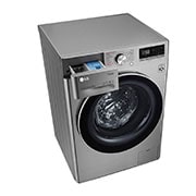 LG Lavadora inteligente AI Direct Drive 8kg, 1400rpm, Clasificación C, Inox antihuellas, Serie 500, F4WV5008S2S