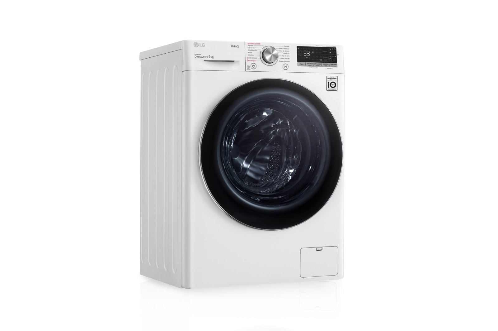 LG F4WV7509S2W Lavadora vista frontal izquierda