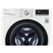 LG Lavadora inteligente 9kg, AI Direct Drive?, TurboWash 360o, con autodosificación de detergente, 1400rpm, Clasificación A, Blanca, Serie 750, F4WV7509S2W