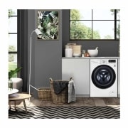 LG Lavadora inteligente 9kg, AI Direct Drive?, TurboWash 360o, con autodosificación de detergente, 1400rpm, Clasificación A, Blanca, Serie 750, F4WV7509S2W