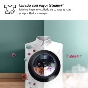 LG Lavadora inteligente  AI Direct Drive TM,<br> TurboWash 360o,  con autodosificación de detergente, 10,5kg, 1600rpm,<br> Clasificación Un 10% más eficiente que  A<br> Blanca, Serie 750, F6WV7510PRW