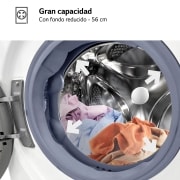 LG Lavadora inteligente  AI Direct Drive TM,<br> TurboWash 360o,  con autodosificación de detergente, 10,5kg, 1600rpm,<br> Clasificación Un 10% más eficiente que  A<br> Blanca, Serie 750, F6WV7510PRW