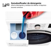 LG Lavadora inteligente  AI Direct Drive TM,<br> TurboWash 360o,  con autodosificación de detergente, 10,5kg, 1600rpm,<br> Clasificación Un 10% más eficiente que  A<br> Blanca, Serie 750, F6WV7510PRW