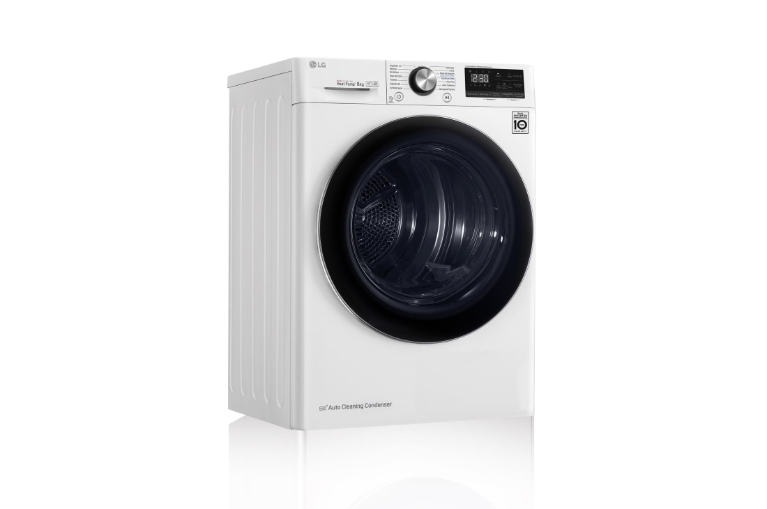 LG 8kg Dual Inverter Secadora con Bomba de calor Blanca A+++, RC80V9AV2W