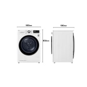 LG 8kg Dual Inverter Secadora con Bomba de calor Blanca A+++, RC80V9AV2W