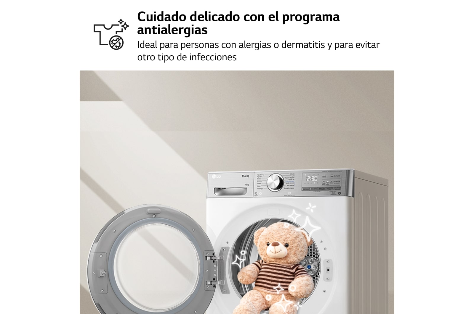 LG Secadora 10kg, C, con Bomba de calor Dual Inverter, Blanca , Serie 900, RH10V9AV2WR