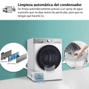 LG Secadora 10kg, C, con Bomba de calor Dual Inverter, Blanca , Serie 900, RH10V9AV2WR