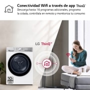 LG Secadora 10kg, C, con Bomba de calor Dual Inverter, Blanca , Serie 900, RH10V9AV2WR
