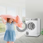 LG Secadora 10kg, C, con Bomba de calor Dual Inverter, Blanca , Serie 900, RH10V9AV2WR