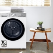 LG Secadora 10kg, C, con Bomba de calor Dual Inverter, Blanca , Serie 900, RH10V9AV2WR