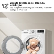 LG Secadora 8kg, C, con Bomba de calor Dual Inverter, Blanca, Serie 900, RH80V9AV4N