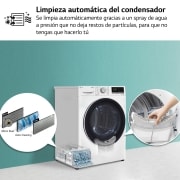 LG Secadora 8kg, C, con Bomba de calor Dual Inverter, Blanca, Serie 900, RH80V9AV4N