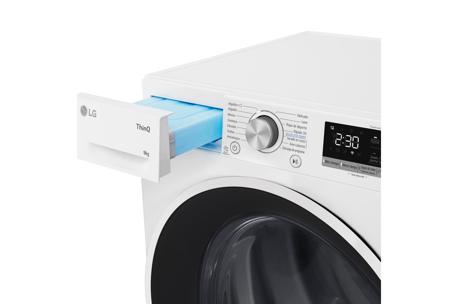 LG Secadora 9kg, C, con Bomba de calor Dual Inverter,  Blanca, Serie 500, RH90V5AV6N