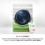 LG Secadora 9kg, C, con Bomba de calor Dual Inverter,  Blanca, Serie 500, RH90V5AV6N