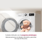 LG Secadora 9kg, C, con Bomba de calor Dual Inverter,  Blanca, Serie 500, RH90V5AV6N