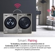 LG Outlet Secadora 9kg, A+++, con Bomba de calor Dual Inverter, Inox Antihuellas, Serie 900, RH90V9PV2N.OUTLET
