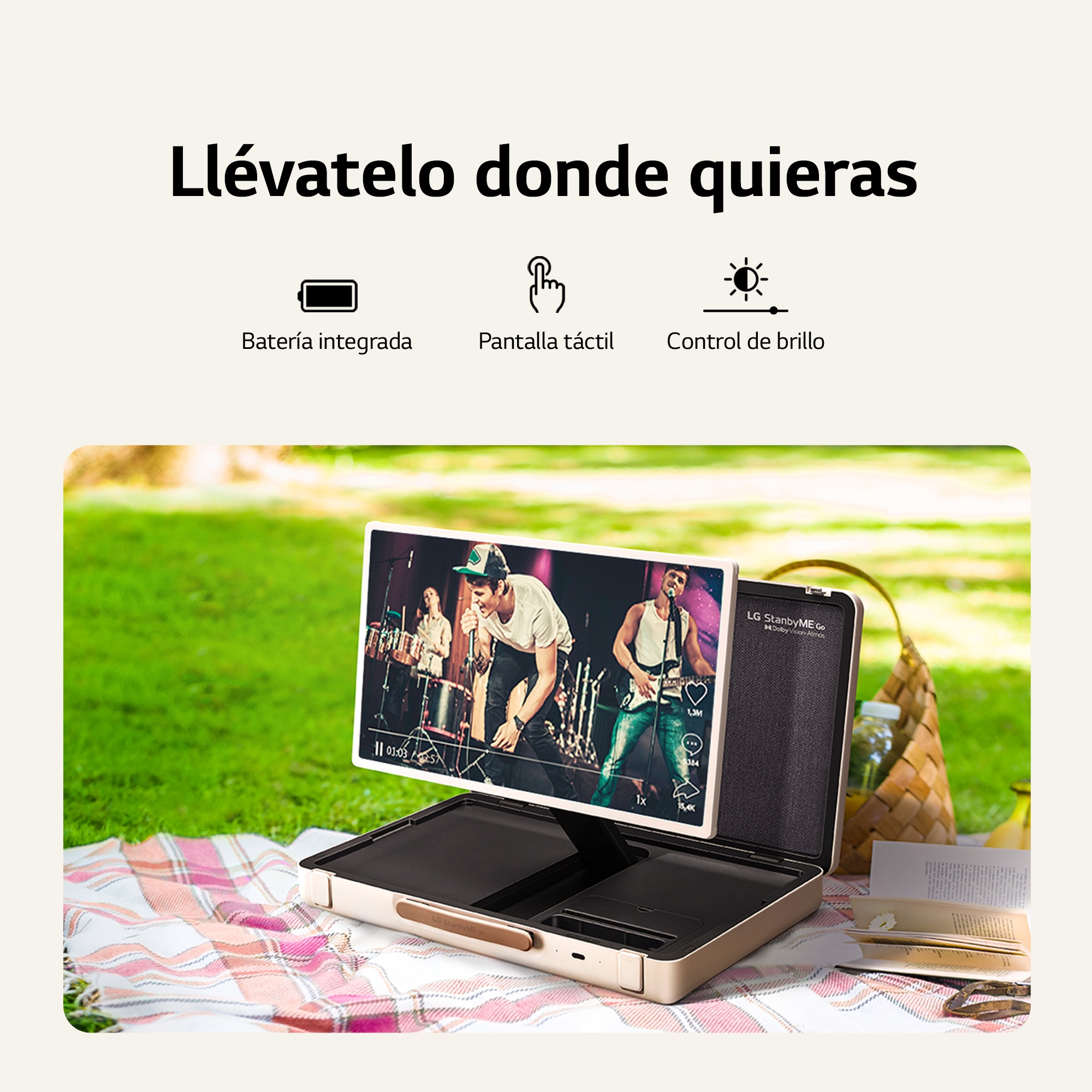 LG Stanbyme Go, el único Smart TV portátil y táctil que te acompa?a estés donde estés., 27LX5QKNA