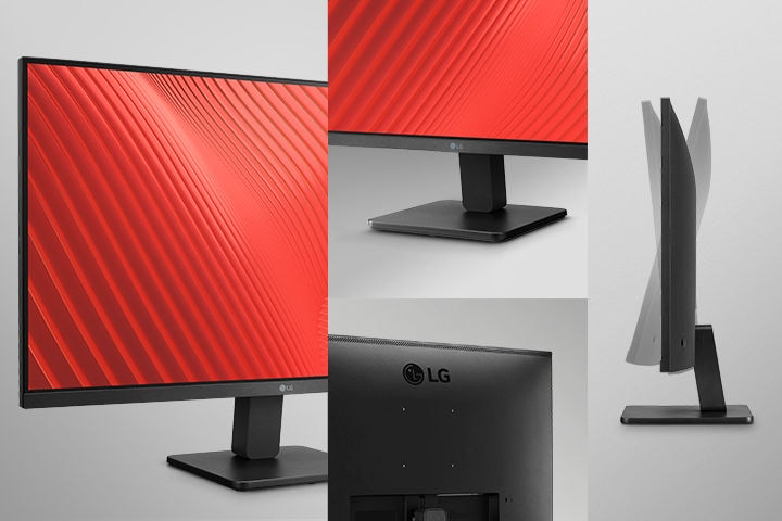 Este monitor tiene un dise?o de 3 lados prácticamente sin bordes y permite ajustes de inclinación.