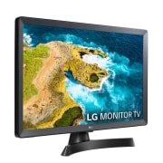 LG TV de Peque?a Pulgada de 24'' de LG? HD, amplio ángulo de visión, LED con Profundidad de Color: 16.7M Millones de Colores. <br>SMART TV WebOS22 Con Asistentes de Voz (ThinQ, Google y ALEXA por Mando Magic Remote OPCIONAL). Compatible con apps de Cloud Gaming: Stadia, 24TQ510S-PZ