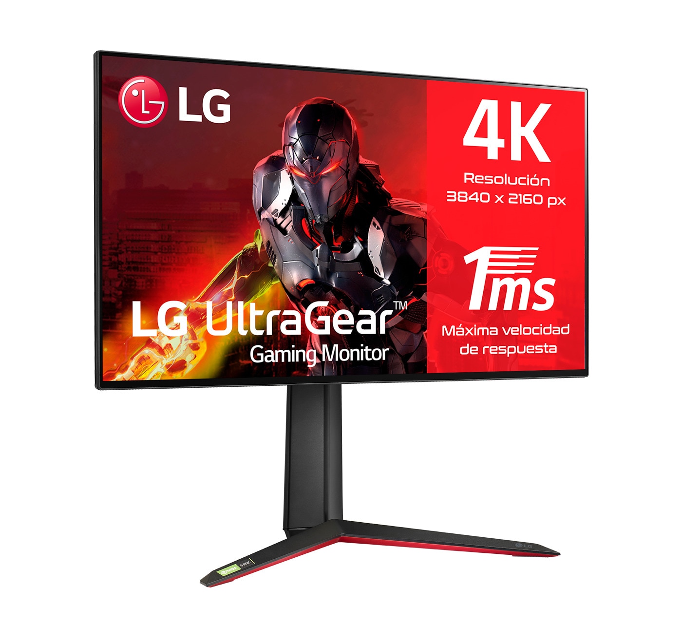 LG  LG 27GP950-B - Monitor Gaming LG UltraGear (Panel NanoIPS: 3840x2160, 400nit, 1000:1, DCI-P3>98%, 1ms); diag. 68,47cm; entr.: HDMI 2.1 x2, DPx1, USB-Ax3; AMD Freesync G-Sync Compatible, 27GP950-B