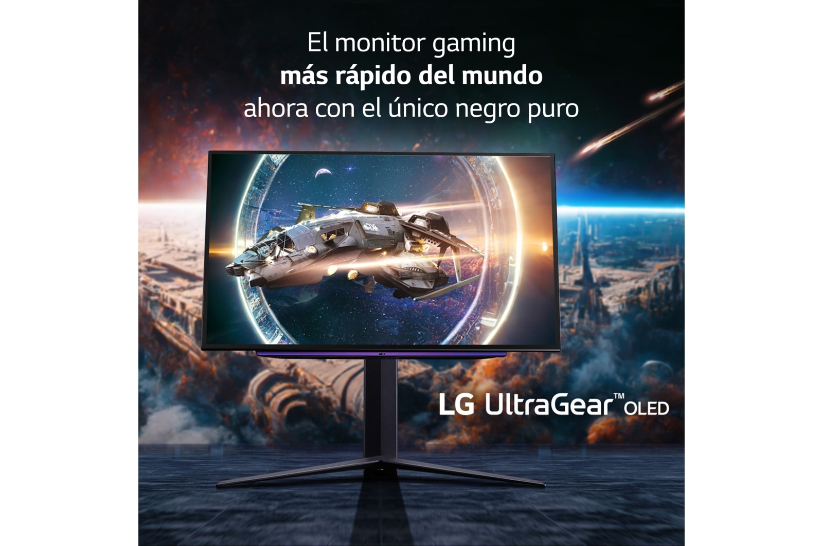 LG UltraGear? de 27 pulgadas Monitor Gaming OLED QHD de 240Hz | 0.03ms de tiempo de respuesta, Compatible con G-SYNC?, FreeSync? Premium, 27GR95QE-B