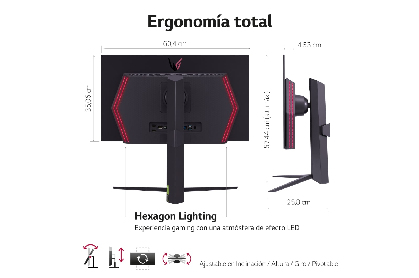 LG UltraGear? de 27 pulgadas Monitor Gaming OLED QHD de 240Hz | 0.03ms de tiempo de respuesta, Compatible con G-SYNC?, FreeSync? Premium, 27GR95QE-B