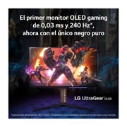LG UltraGear? de 27 pulgadas Monitor Gaming OLED QHD de 240Hz | 0.03ms de tiempo de respuesta, Compatible con G-SYNC?, FreeSync? Premium, 27GR95QL-B