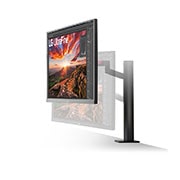 LG Monitor QHD LG Ergo? (Panel IPS: 2560 x 1440p, 16:9, 350cd/m2, 1000:1, sRGB >99%, 75Hz, 5ms); diag. 68,47cm; entradas: HDMI x2, DP x1, USB-A x2, USB-C x1 (P,D, 60W); altavoces 5W ; marcos ultrafinos, G, 27QN880P-B